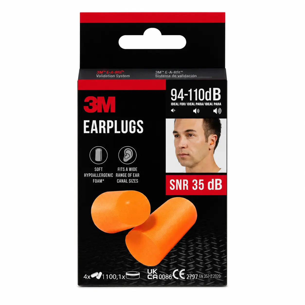 3M™ Noise Foam Ohrstöpsel, Snr 35 Db, 4 Paar