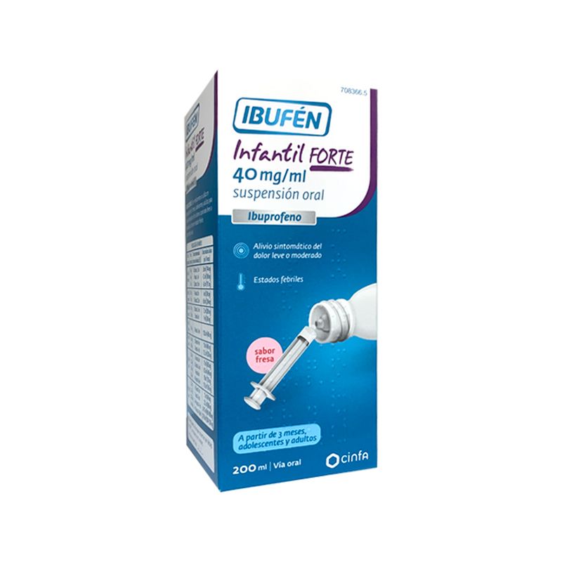 Ibufén Infantil Forte 40 Mg/Ml Suspension zum Einnehmen, 1 Flasche 200 ml