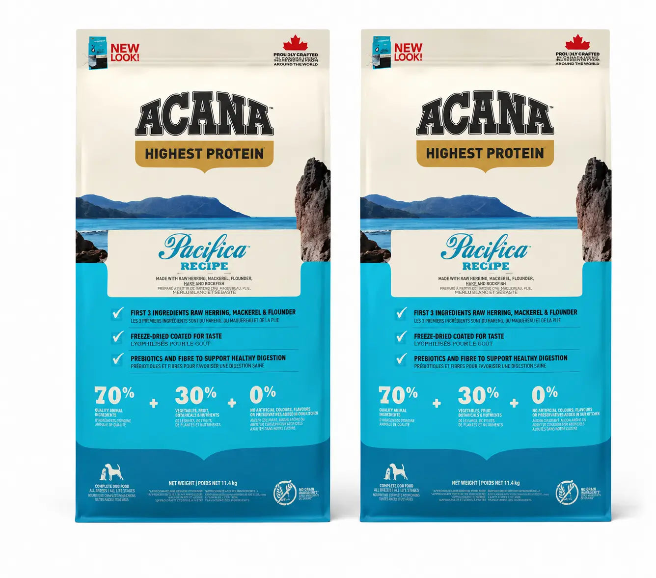 Acana Canine Adult Regionals Pacifica 11,4 kg Hundefutter, Packung 2