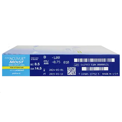 Acuvue 1 Day Moist Daily Toric Linsen, 90 Stück