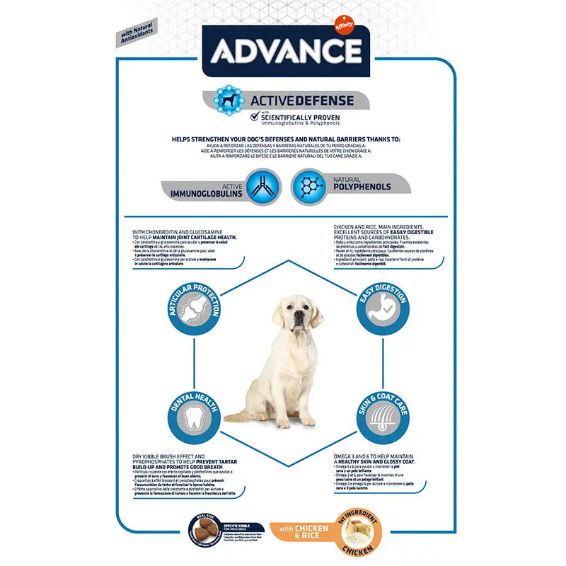 Advance Canine Adult Maxi Huhn-Reis 14kg, Hundefutter für Hunde