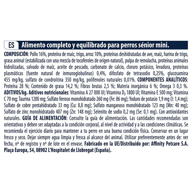 Advance Canine Senior Mini Huhn-Reis 1,5Kg, Hundefutter für Hunde