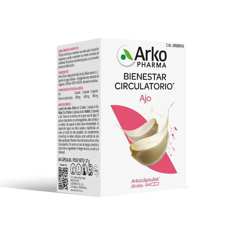 Arkopharma Arkocápsulas Knoblauch, 84 Kapseln