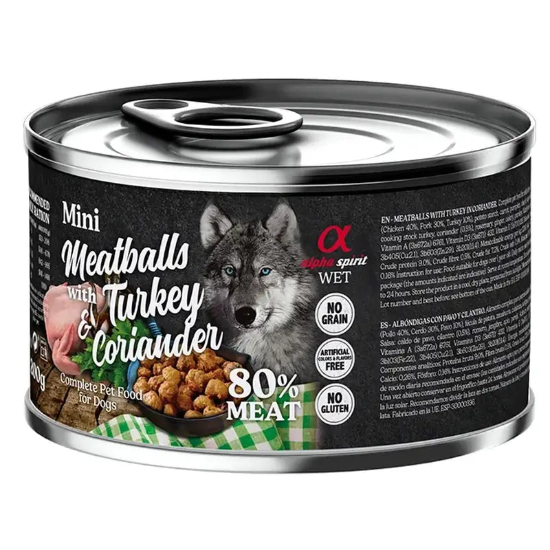 Alpha Spirit Turkey Meatballs with Coriander, 6 x 200 g