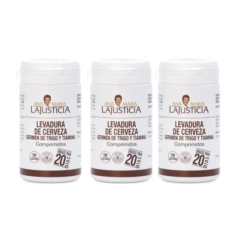 Ana Maria Lajusticia Bierhefe + Weizenkeime + Thiamin (B1), 3x80 Tabletten