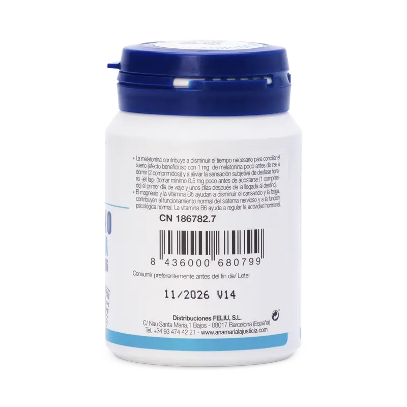 Ana Maria Lajusticia Tryptophan mit Melatonin + Magnesium und Vitamin B6, 60 Tabletten