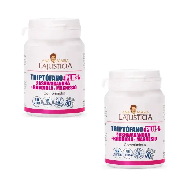 Ana Maria Lajusticia Tryptophan Plus mit Ashwagandha + Rhodiola und Magnesium, 2x60 Tabletten