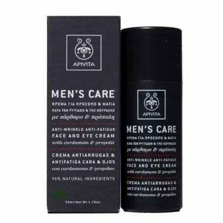 Apivita Crema Antiarrugas Y Antifatiga Facial Y Ojos Con Cardamomo Y Propóleo , 50 ml