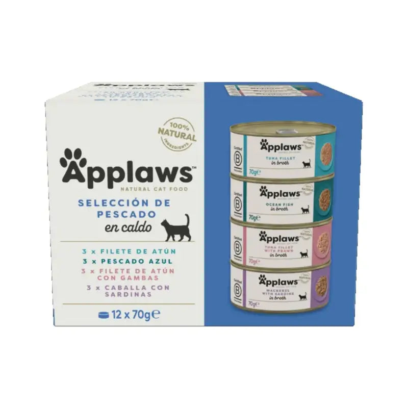 Applaws Cat Fischauswahl in Dosen, Multipack, 12 x 70 g
