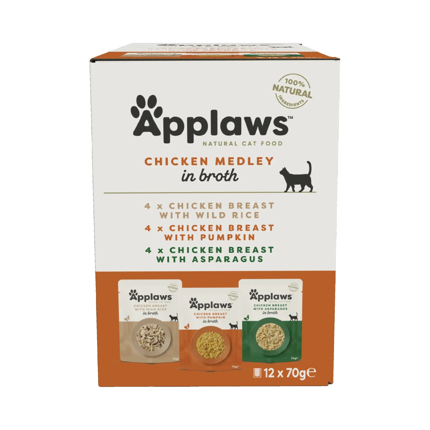 Applaws Katzen-Hühnerbrühe Multipack 12X70