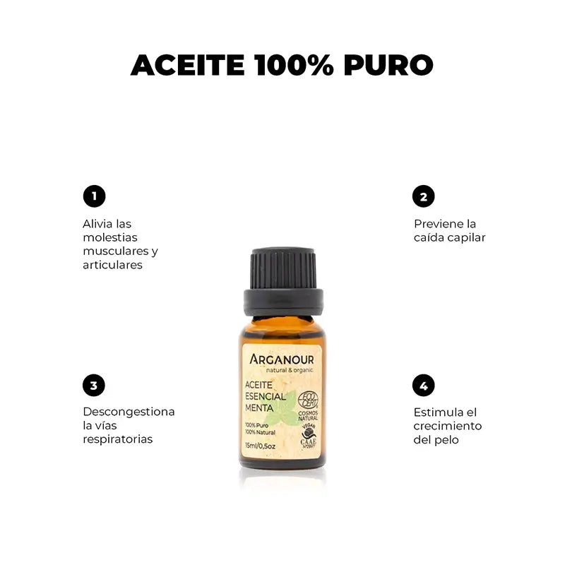 Arganour Ätherisches Öl Pfefferminze Ätherisches Öl, 15 Ml