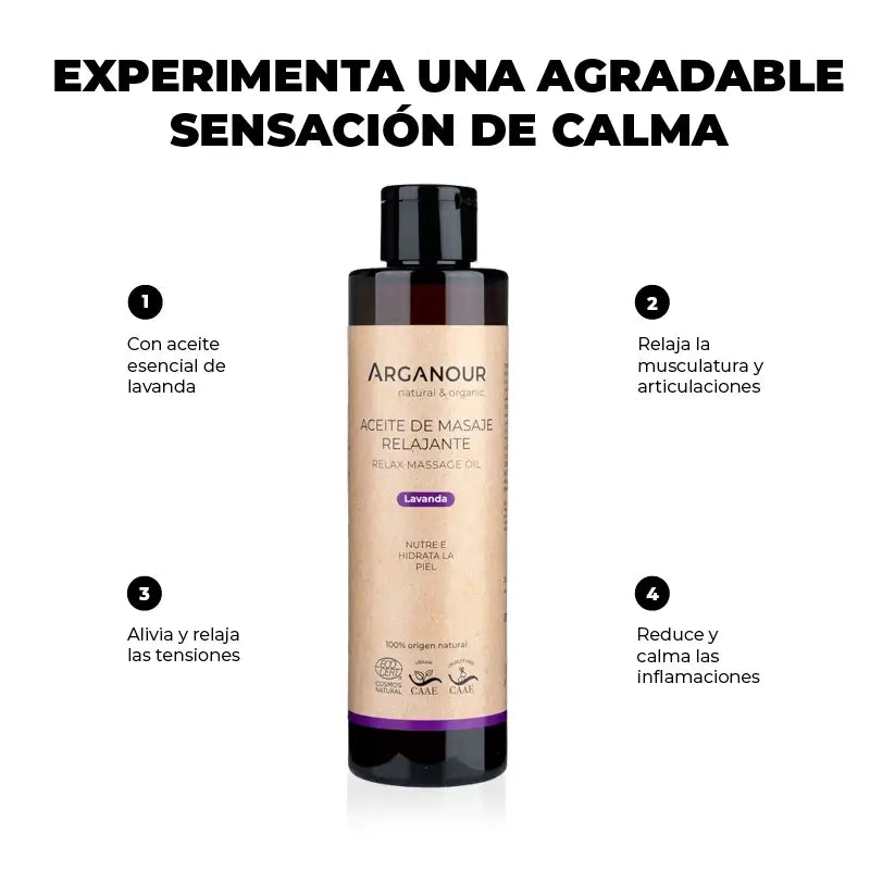 Arganour Körper Entspannendes Massageöl, 200 Ml