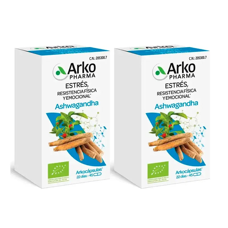 Arkopharma Arkocápsulas Ashwagandha Bio, 2X45 Kapseln