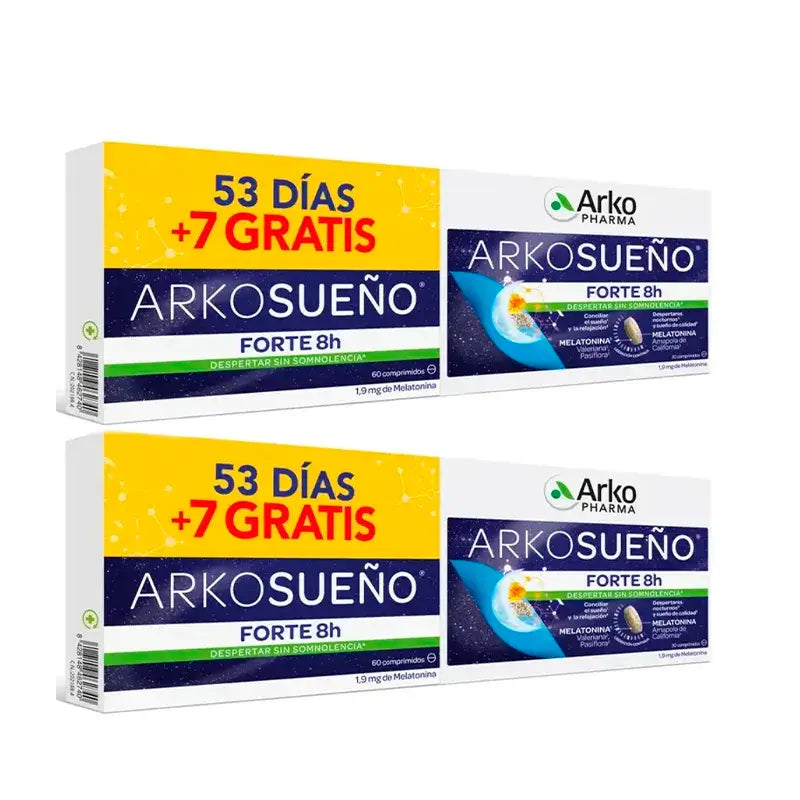Arkopharma Arkosueño Forte 8H Bicapa, 2X60 Tabletten