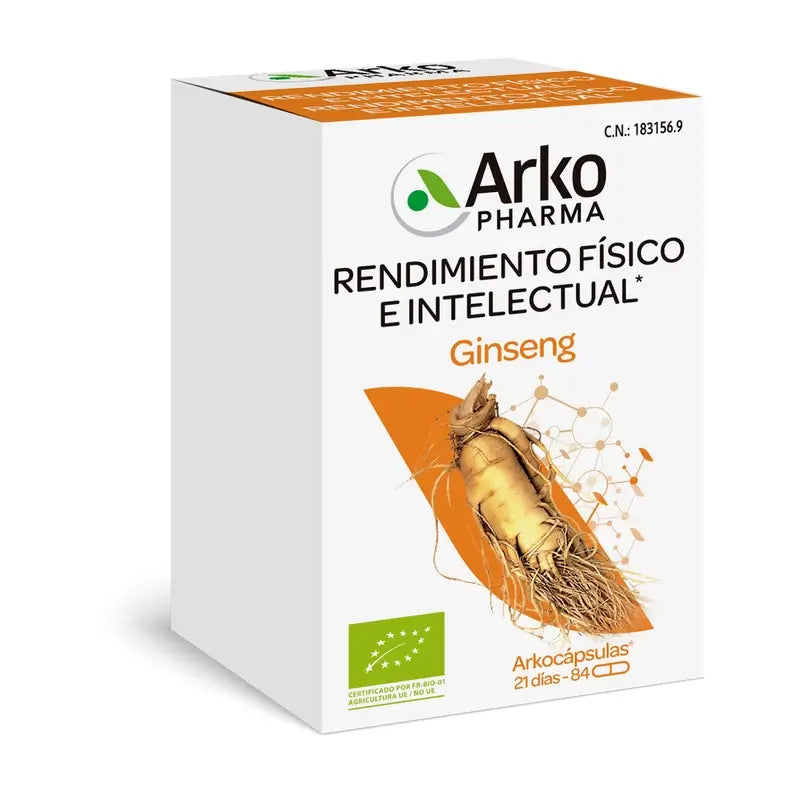Arkopharma Arkocápsulas Ginseng Bio, 84 Kapseln