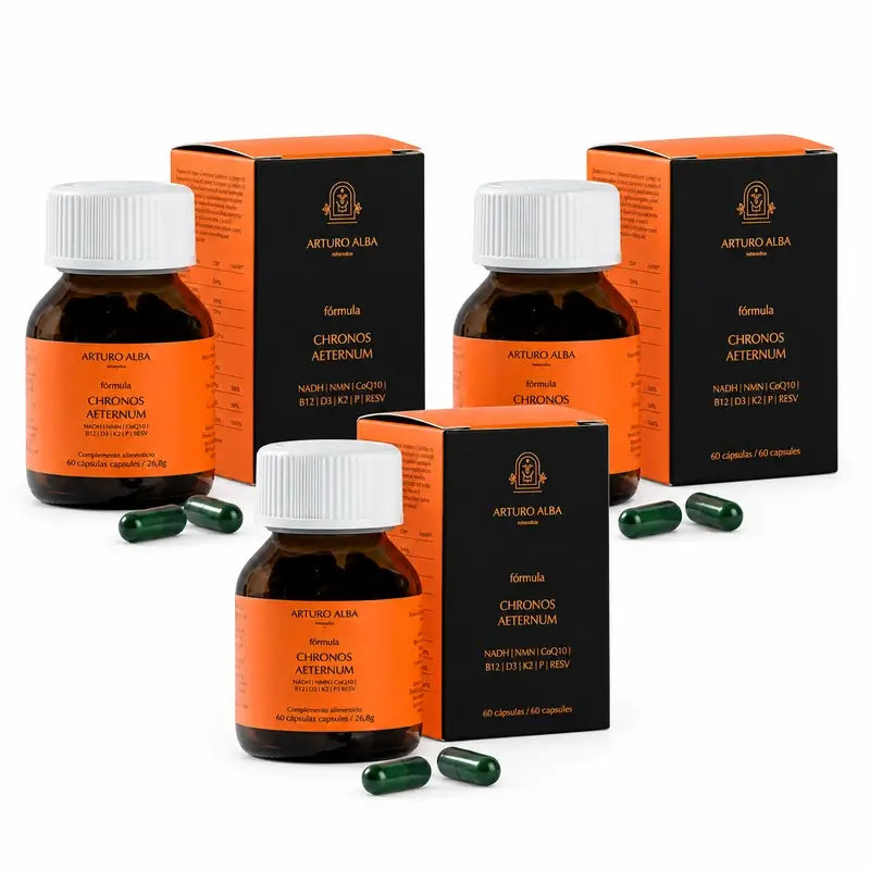 Arturo Alba Chronos Aeternum, 60 Kapseln, 3er-Pack