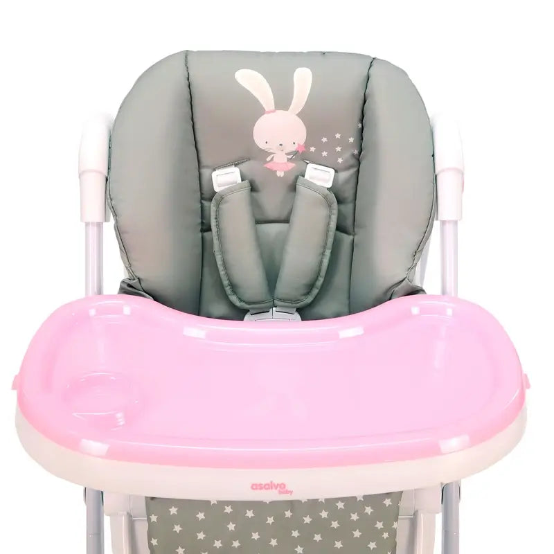 Asalvo Rosa Hase Hochstuhl mit Rädern