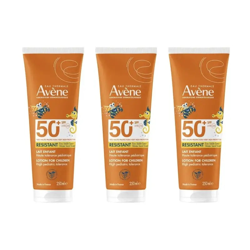 Avène Children's Sunscreen Milk Spf 50+, 3 x 250 ml