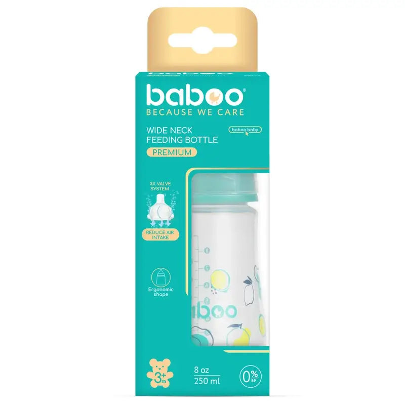Baboo Trinkflasche Anti-Colic 3+ Monate Lagoon Fiesta, 250 ml