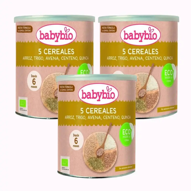 Babybio 5 Müsli Bio +6m, Packung 3 x 220g