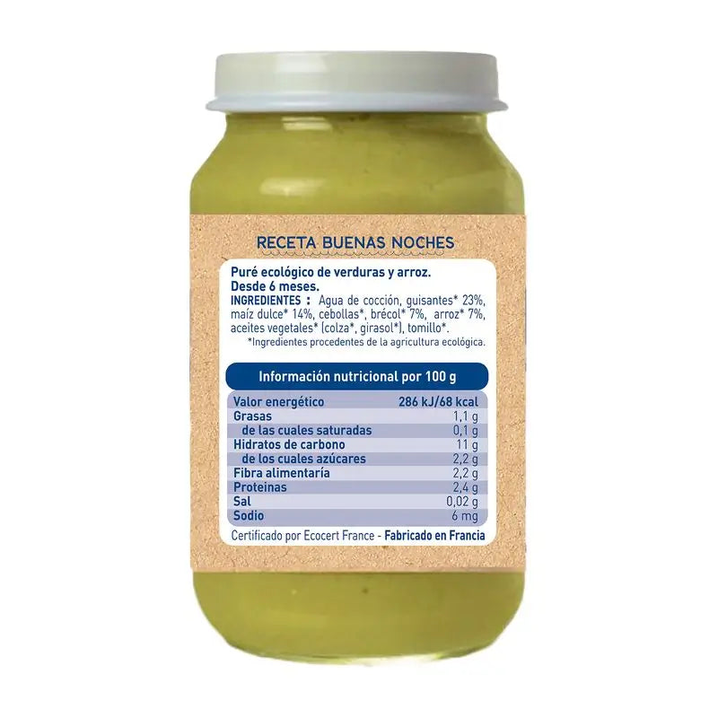 Babybio Gute-Nacht-Erbsen-Mais-Reis, 200 g