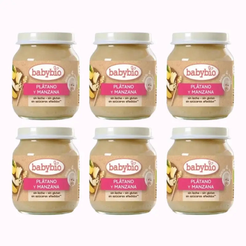 Babybio Apfel-Banane, Packung 6 x 130 g