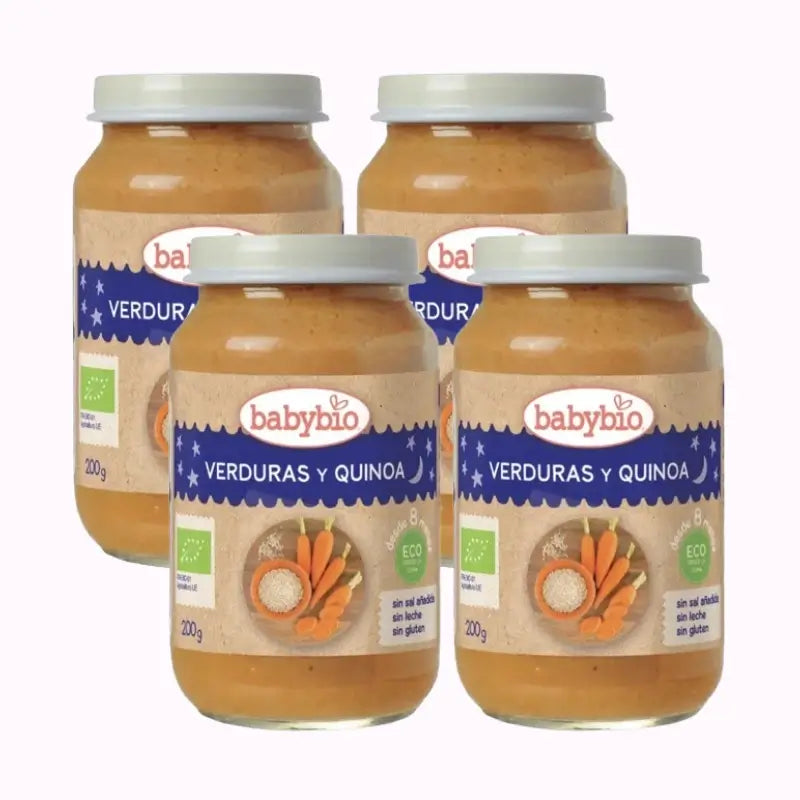 Babybio Traditionelles Quinoa-Menü, Packung 4 x 200 Gramm