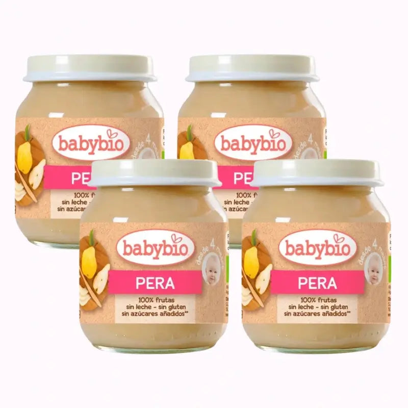 Babybio Birne, Packung 4 x 130 Gramm