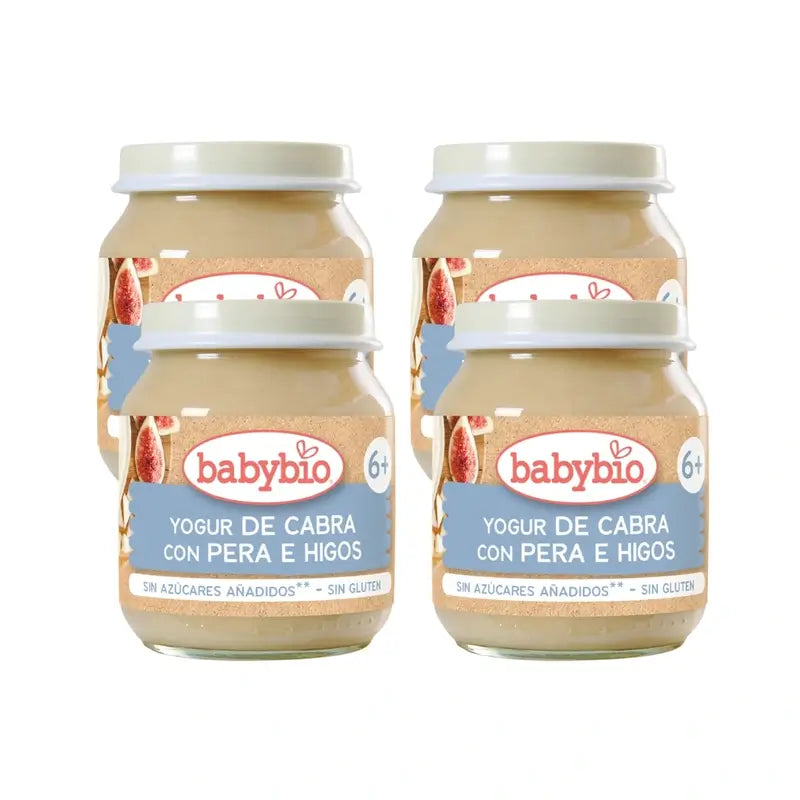 Babybio Ziegenjoghurt mit Buttermilch und Feigen, Packung 4 x 130 g