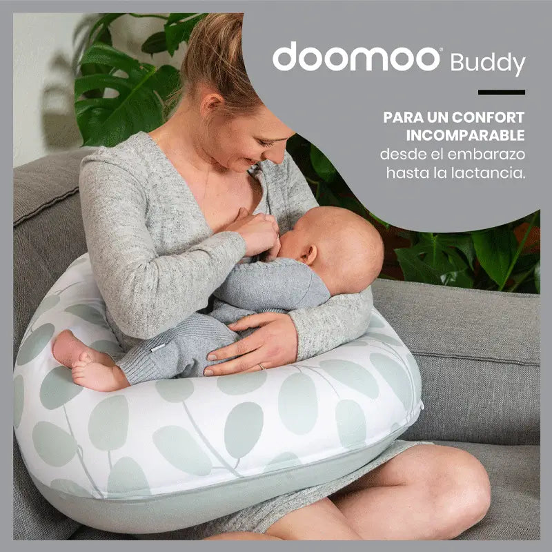 Babymoov Mutterschafts- und Stillkissen Doomoo Buddy Leaves Aquagreen