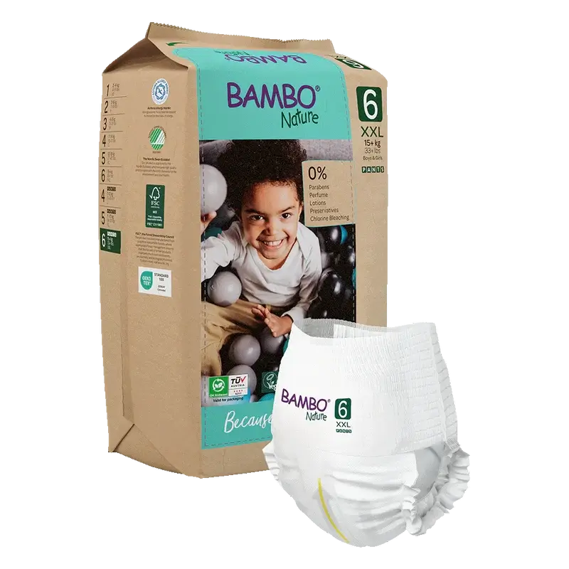 Bambo Nature Pants Windeln Größe 6 (+18Kg), 18 Stück