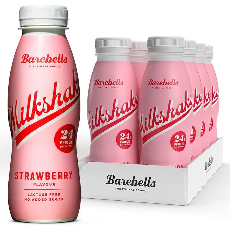 Barebells Erdbeer-Milchshake Pack, 8 Stück x330 ml