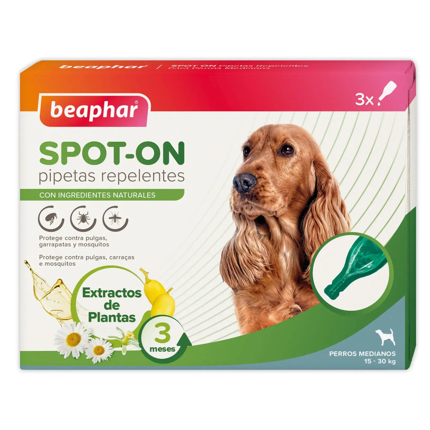Beaphar Antiparasitärer Abwehrstoff Pipetten Hund Med, 3x2 ml