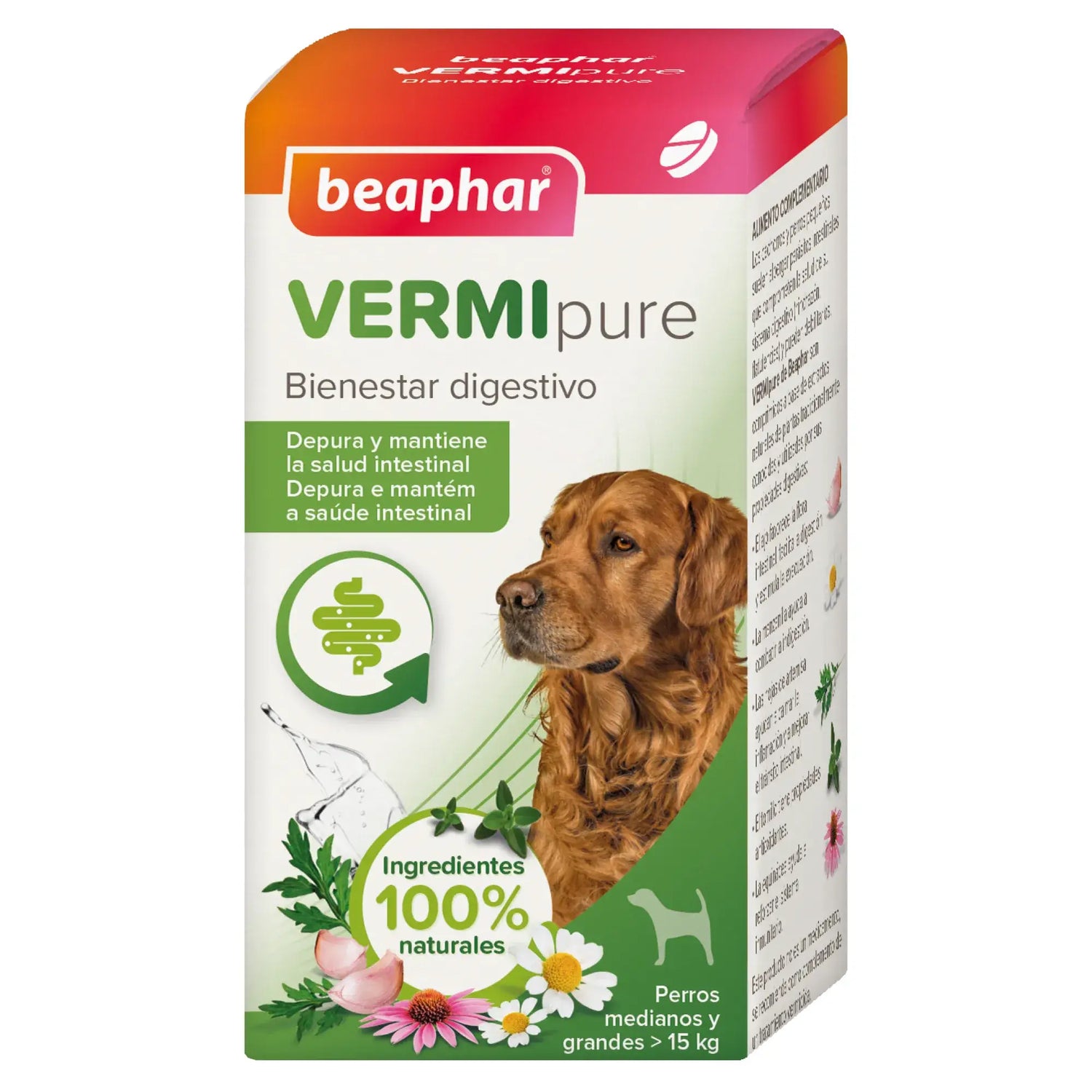 Beaphar Vermipure Tabletten Große Hunde >15Kg, 50 Tabletten
