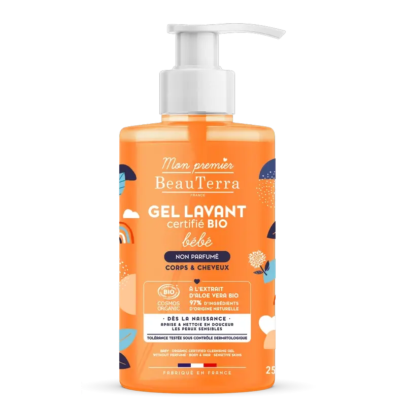 Beauterra Bio Baby Unparfümiertes Duschgel , 750 ml