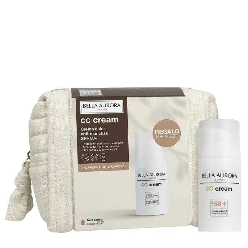 Bella Aurora Anti-Blemish Cc Cream Spf50+ Sensitive Skin + Gift Bag, 30 ml