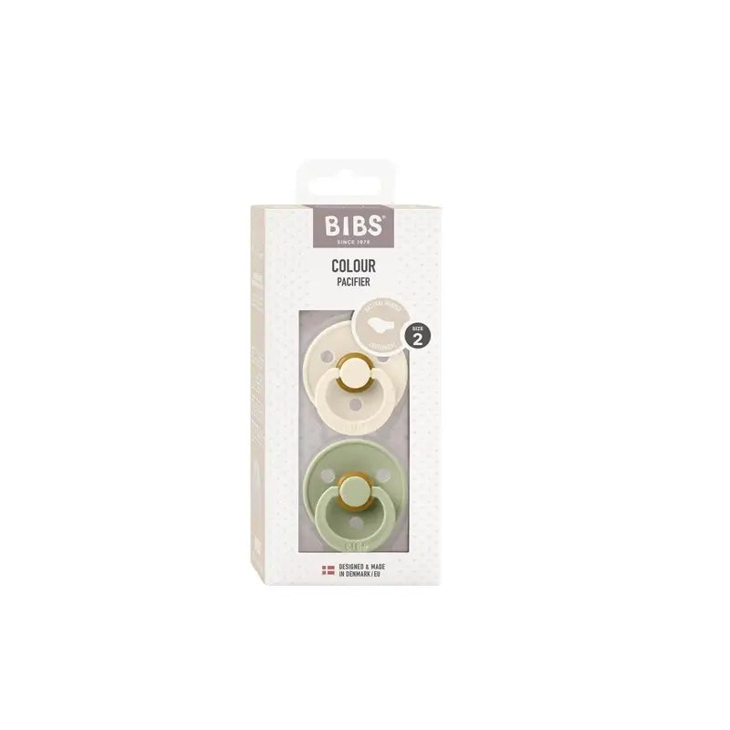 BIBS 2 Schnuller Farbe Anatomisch Elfenbein/Salbei 6/18 Monate