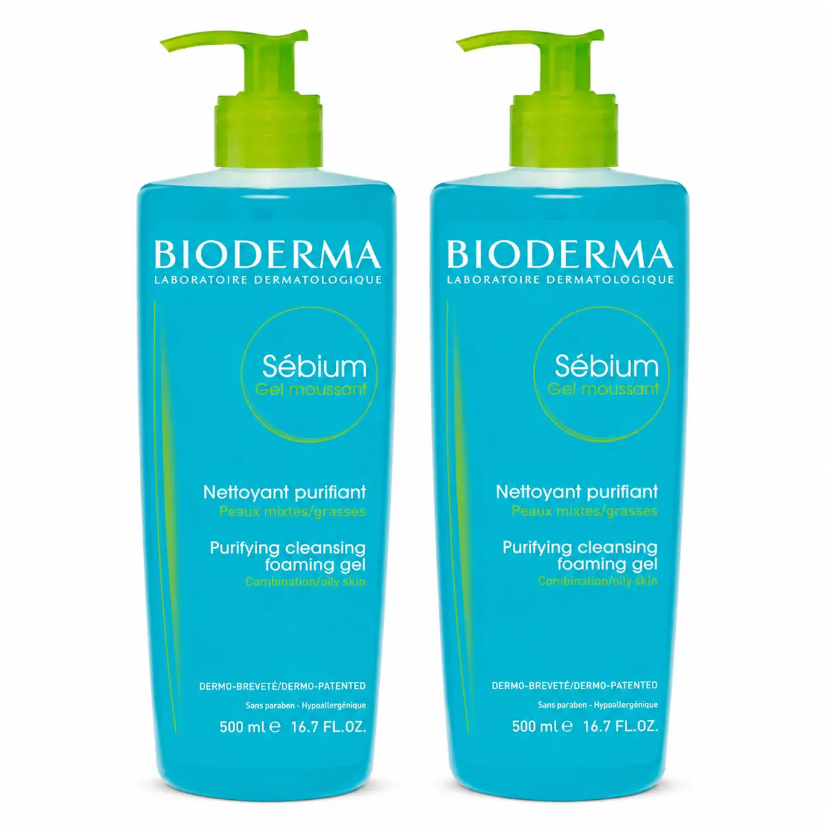 Bioderma Sebium Reinigendes Schaumgel 500 ml, 2er-Pack