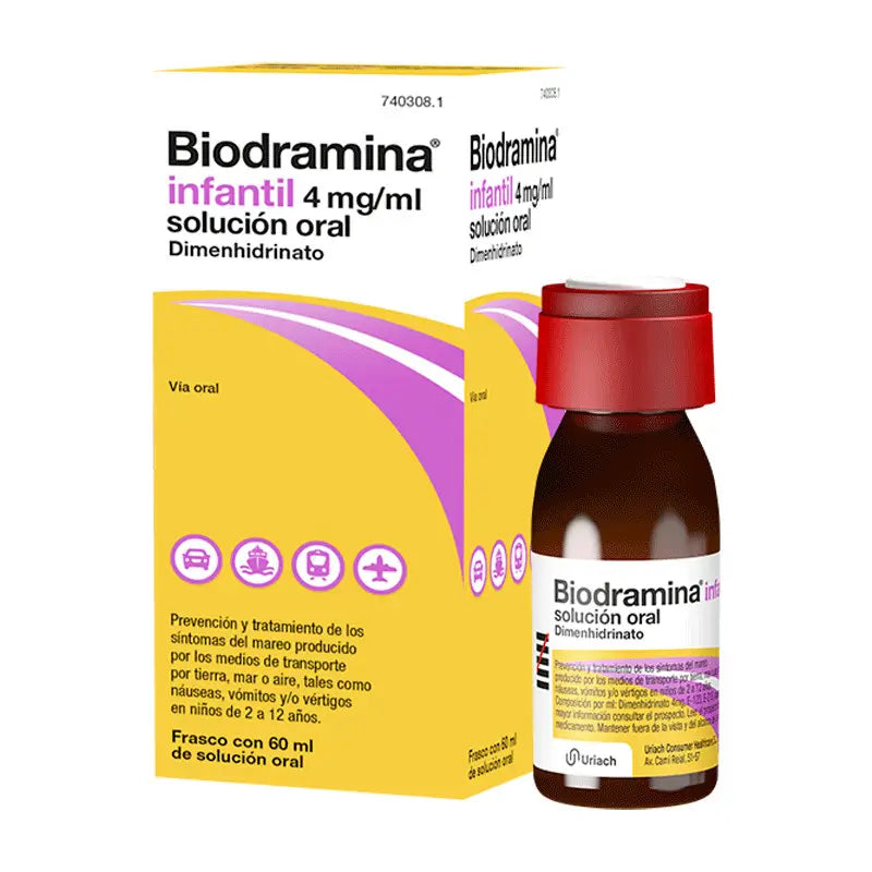 Biodramina Infantil 4 mg Oral Solution 60 ml
