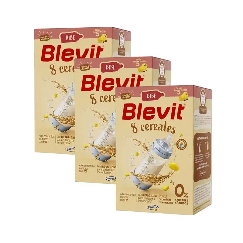 Blevit Säuglingsnahrung Bibe 8 Müsli, 3X500 Grs