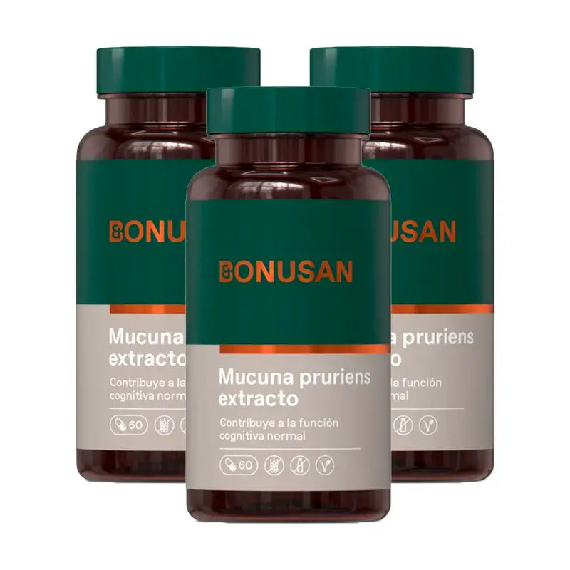Bonusan Mucuna Pruriens Pack 3 x 60 Kapseln