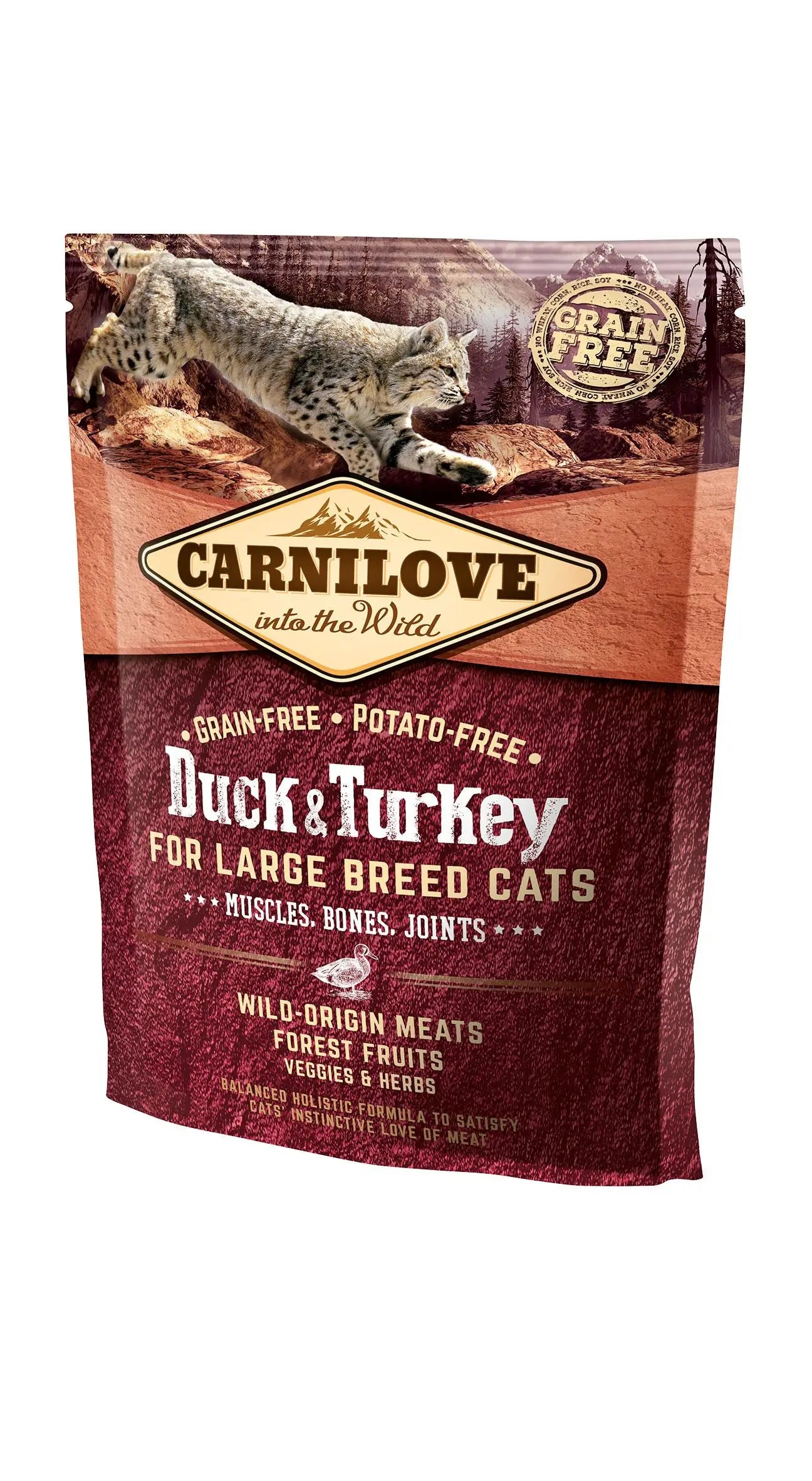 Carnilove Feline Adult Large Pato Pavo 400Gr pienso para gatos