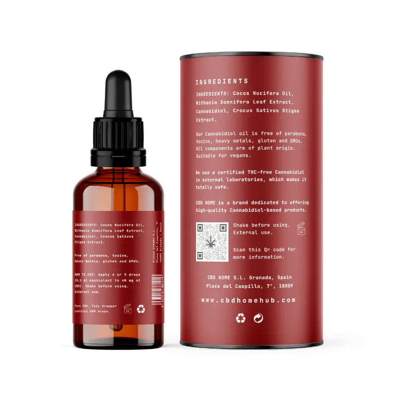 CBD Home CBD-Öl 20% mit Ashwagandha + Safran, 30 ml