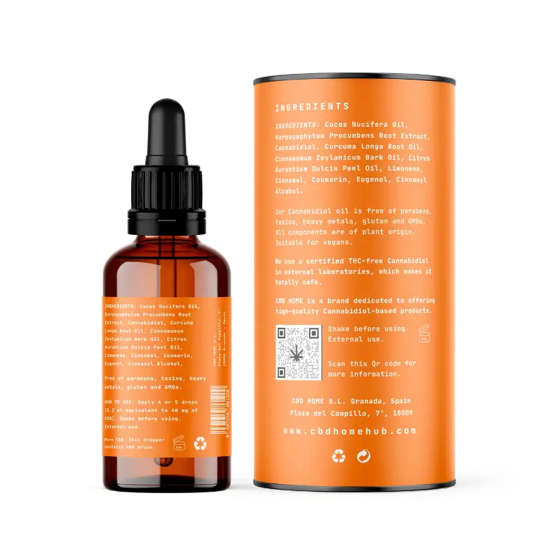 CBD Home CBD Öl 20% mit Kurkuma + Hapagophytum , 30 ml