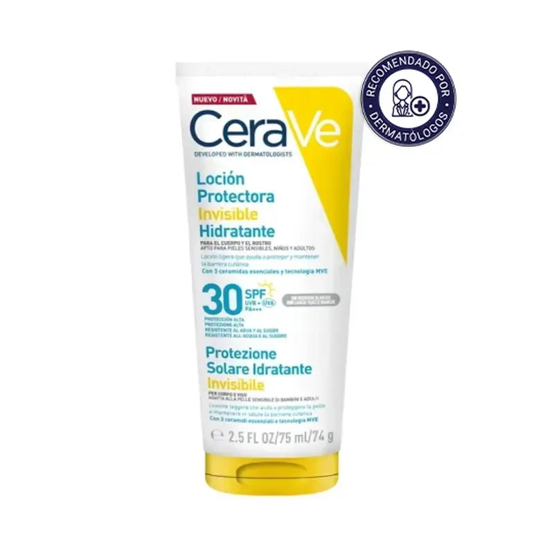 Cerave Invisible Protective Feuchtigkeitslotion Spf 30 mit 3 Ceramiden, 75 ml