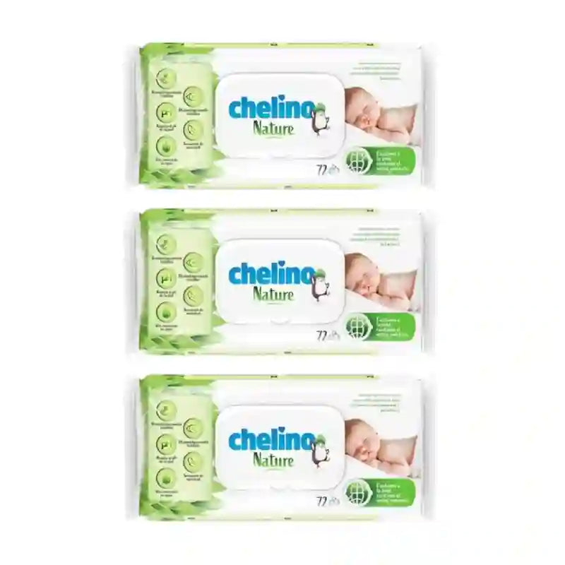 Chelino Nature Säuglingstücher, 3X72 Einheiten