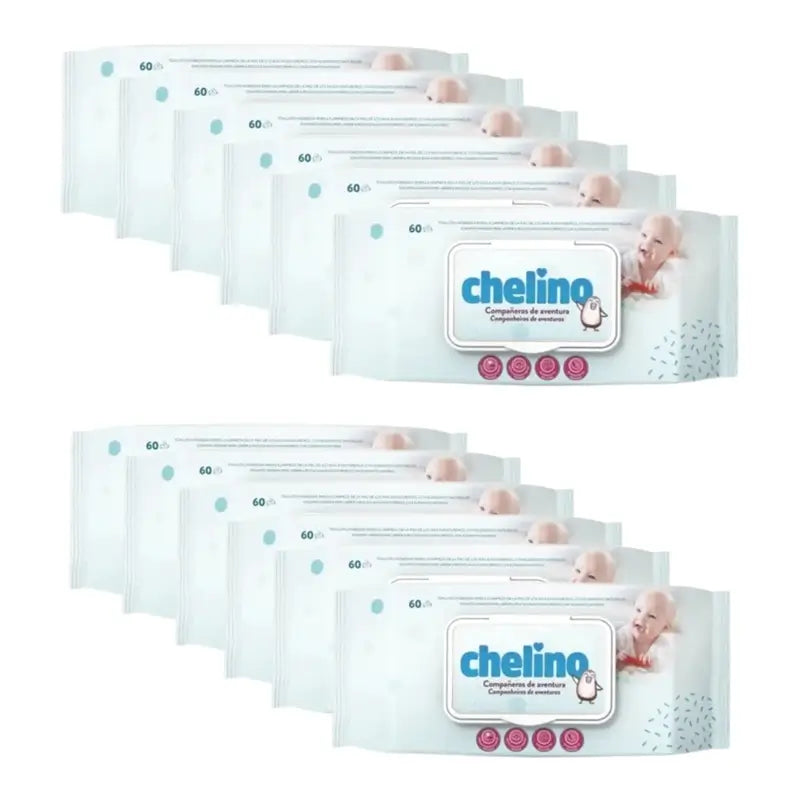 Chelino Baby-Feuchttücher, 12 x 60 Stück