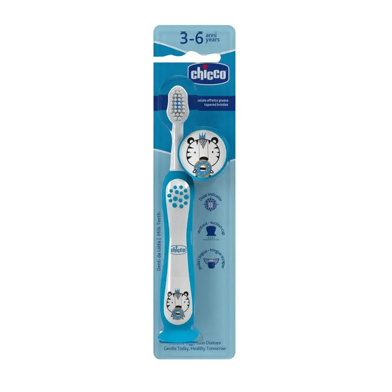 Chicco Tiger Blau Zahnbürste 3-6Y
