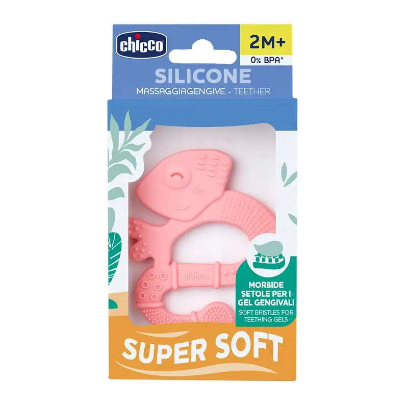Chicco Super Soft Iguana Beißring 2M+ Rosa