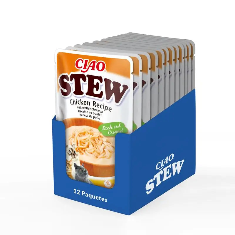 Churu Cat Chicken Stew Huhn Display 12x40gr